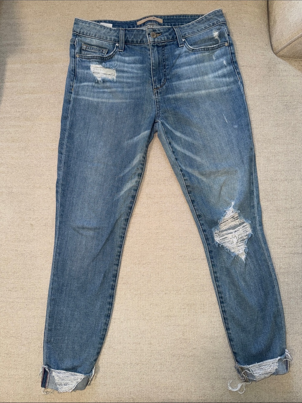 Joe's Jeans Women's Distressed Skinny Blue Denim